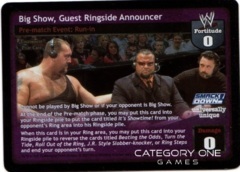 Big Show, Guest Ringside Announcer